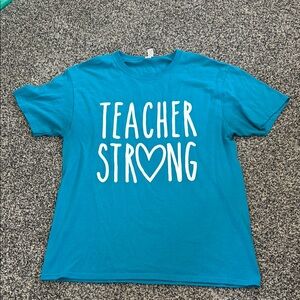 Jerzees Blue 'Teacher Strong' Women's Tee